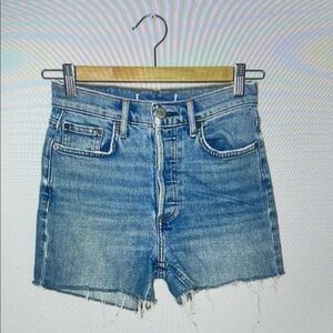 Women's Blue Denim Athletic Shorts